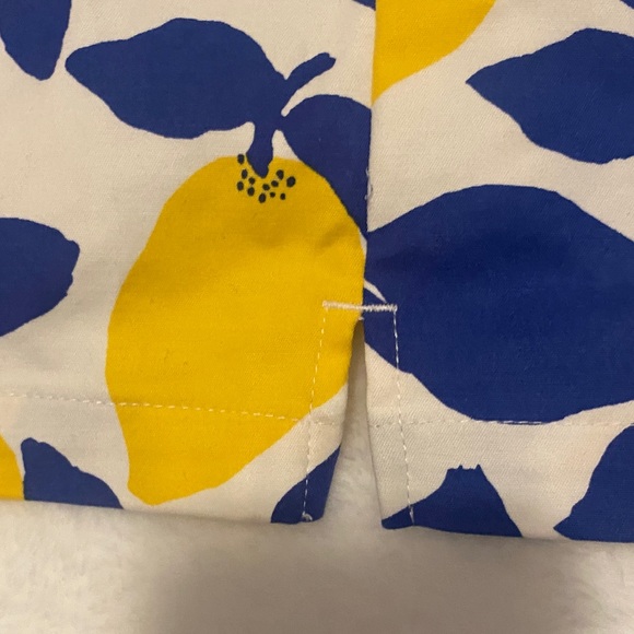 LOFT High Waist Shorts with Lemon Print - Yellow and Blue NEW WITHOUT TAGS - Picture 8 of 8